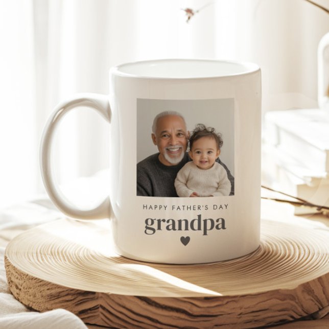 Vatertag Grandpa-Foto Kaffeetasse (Zazzle Fathers Day Grandpa Photo Coffee Mug (Front))