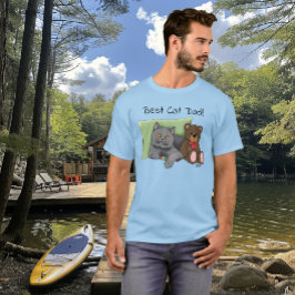 Vatertag Graue Katze T-Shirt