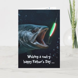 Vatertag Großer Fisch mit Neon-Köder Karte