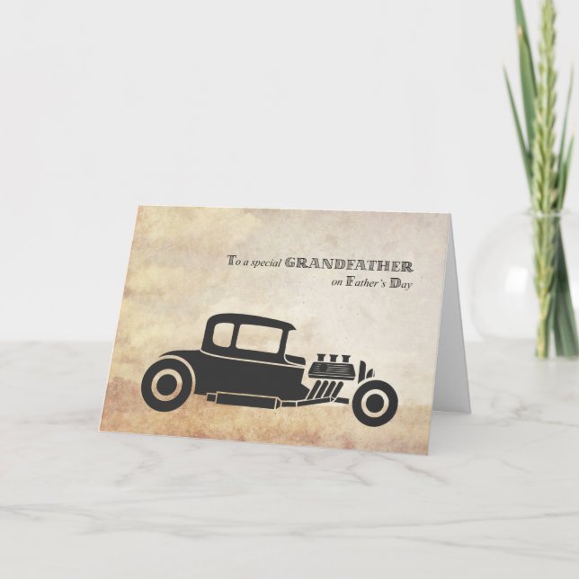 Vatertag, Großvater, Vintage Car Karte (Vorderseite)