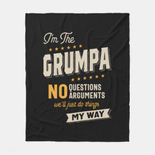 Vatertag Grumpa Way Funny Grandpa Fleecedecke