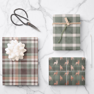 Vatertag Grün Kariert Buck Geschenkpapier Set