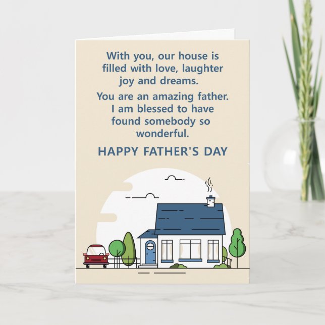 Vatertag Happy Zuhause Card von der Familie Karte (Vorderseite)