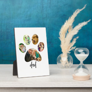 Vatertag Hund Vater   5 Paw Print Foto Collage Fotoplatte