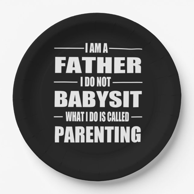 Vatertag | Ich bin Vater Pappteller (Vorderseite)