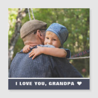 Vatertag Ich Liebe Sie Opa Foto Magnet-Karte