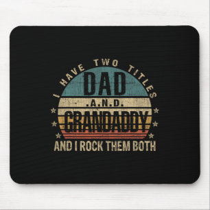 Vatertag Idee - Ich habe zwei Titel Vater und Gran Mousepad