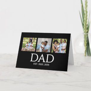 Vatertag Kappen Schwarz 3 Foto Dad Gegründet Feiertagskarte