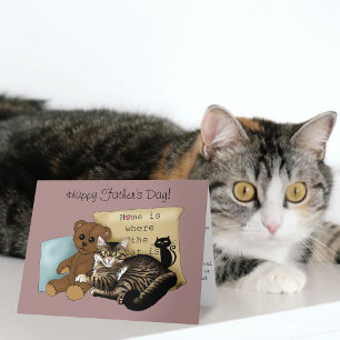 Vatertag Katze Karte