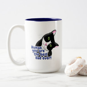Vatertag Katze Zweifarbige Tasse