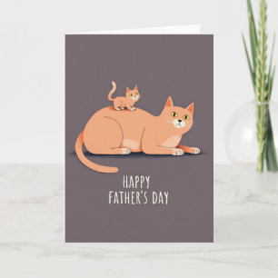 Vätertag Katzen Illustrationskarte Karte