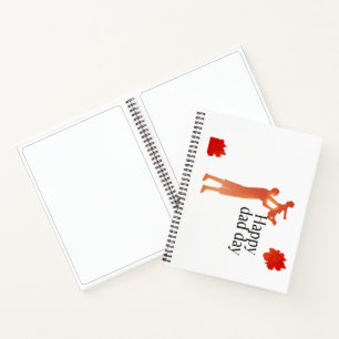 Vatertag Liebe - Silhouette Vater & Kinderdesign Notizbuch