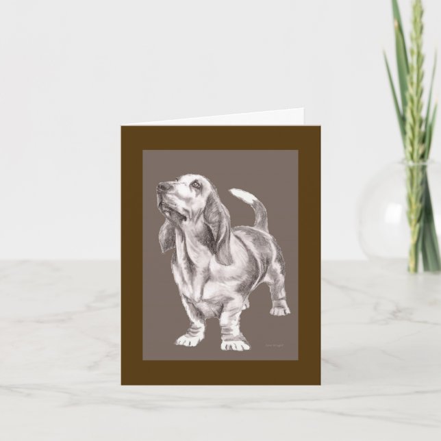 Vatertag liebenswerte Bassett-Hundekarte Karte (Vorderseite)