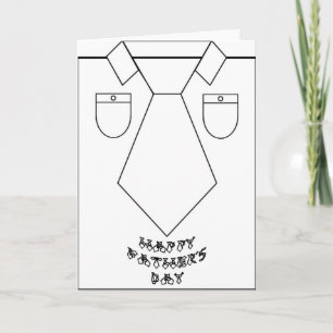 Vatertag Linie Kunst Shirt Krawatte Schlips Schrif Karte
