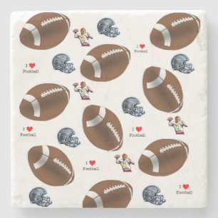 Vatertag Marmor Stone Untersetzer Football