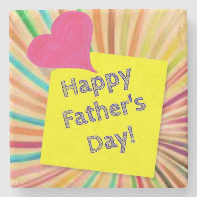 Vatertag Marmorstein Untersetzer (Vorderseite)