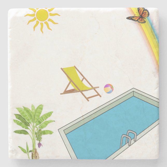 Vatertag Marmorstein Untersetzer (Vorderseite)