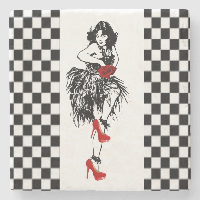 Vatertag Marmorstein Untersetzer (Vorderseite)