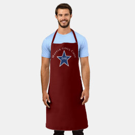 Vatertag, Master Koch, Blue Star auf Red Schürze