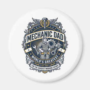 Vatertag Mechaniker Vater Shirt Lustig Arbeitender Magnet