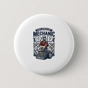 Vatertag Mechaniker Vater Shirt Lustiges Arbeitend Button