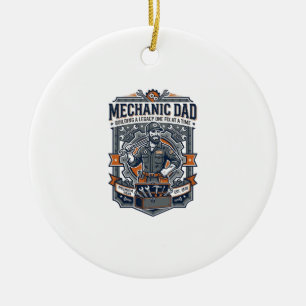 Vatertag Mechaniker Vater Shirt Lustiges Arbeitend Keramik Ornament