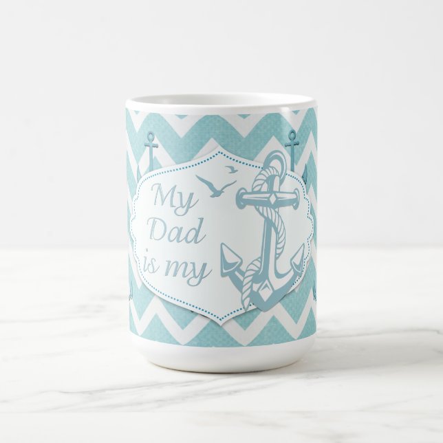 Vatertag - "Mein Vater ist mein Anker" Kaffeetasse (Mittel)
