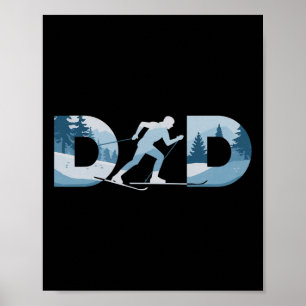 Vatertag Mens Langlaufski Vater Poster