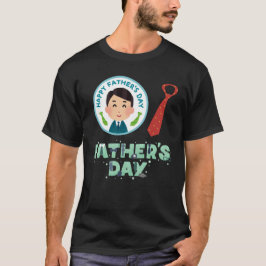 Vatertag mit kühner, roter Krawatte-klassiges Gesc T-Shirt
