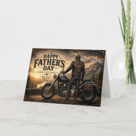 Vatertag Motorradkarte | Grußkarte für Papa Biker Karte