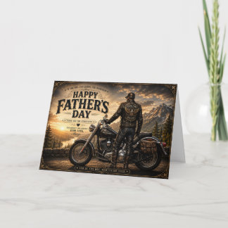 Vatertag Motorradkarte | Grußkarte für Papa Biker Karte