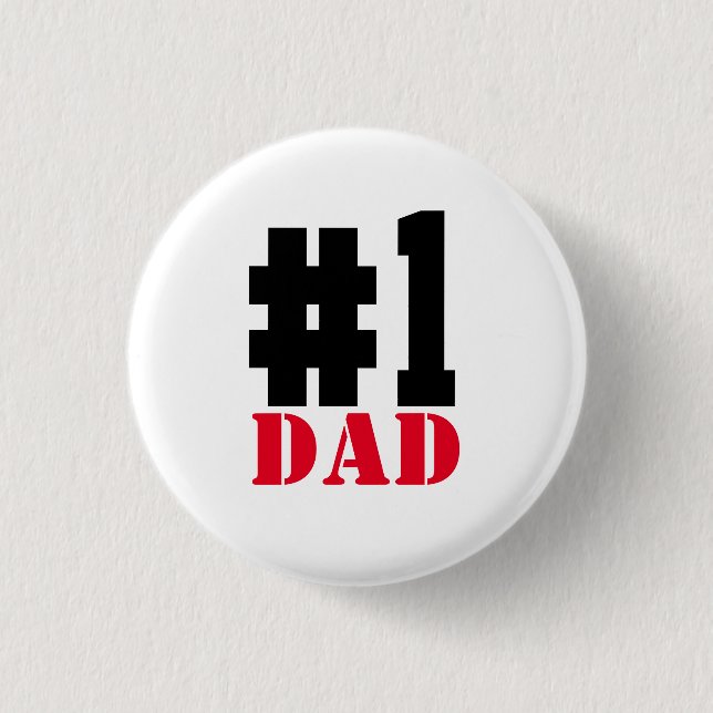 Vatertag Nummer 1 Papa Button (Vorderseite)