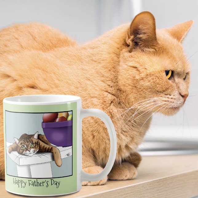Vatertag Orange Tabby Cat Kaffeetasse (Von Creator hochgeladen)