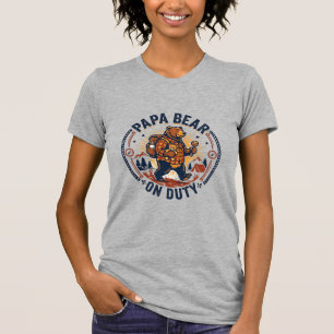 Vatertag Papa Bär Im Dienst Shirt Lustiges Tier Da