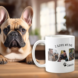 Vatertag Papa Von Hund Foto Vorlage Kaffeetasse
