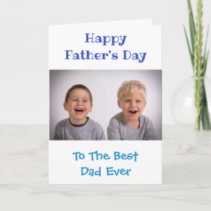 Vatertag Papa Weltbester Dad Foto der Kinder Karte