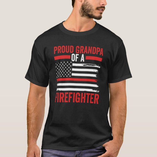 Vatertag Patriotischer Papa Proud Großvater einer  T-Shirt (Vorderseite)