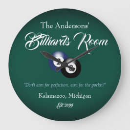 Vatertag Pool Table Room Pub Bar Große Wanduhr