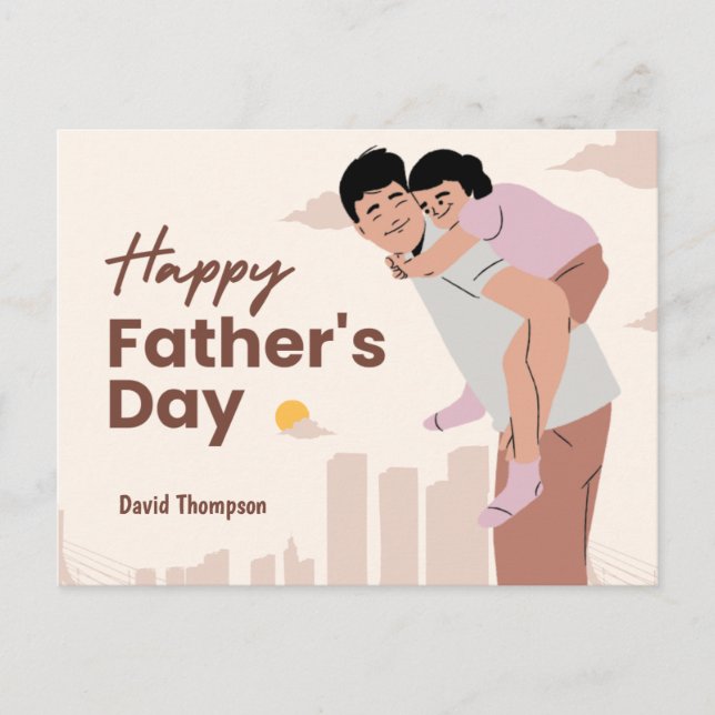 Vatertag Postkarte - Love Vater Moment (Vorderseite)