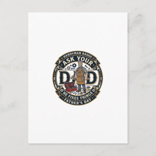 Vatertag Reparatur Papa Shirt Frag Deinen Papa Er Postkarte