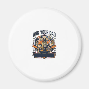 Vatertag Reparatur Papa T-Shirt Frag Deinen Papa E Magnet