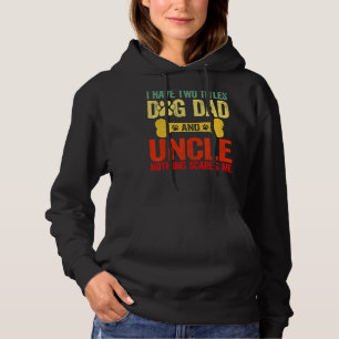 Vatertag Retro Ich habe zwei Titel Hund Vater & Un Hoodie