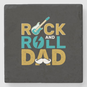 Vatertag Rock And Roll Papa Steinuntersetzer