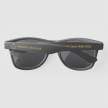 Vatertag Schwarz und Gold Personalisierte Sonnenbr