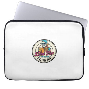 Vatertag Skelett Fast Food Humor T-Shirt Design_1 Laptopschutzhülle