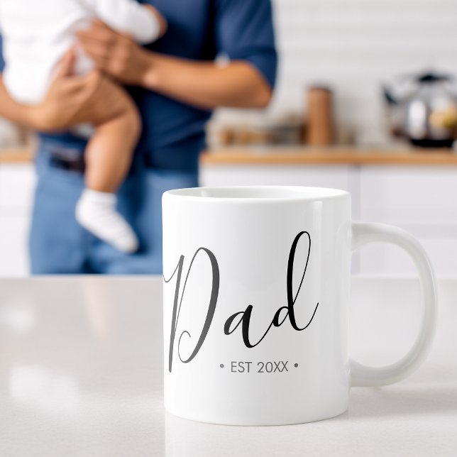 Vatertag Skript-Vater Personalisiert Jumbo-Tasse (Father's Day Script Dad Personalized Giant Coffee Mug)