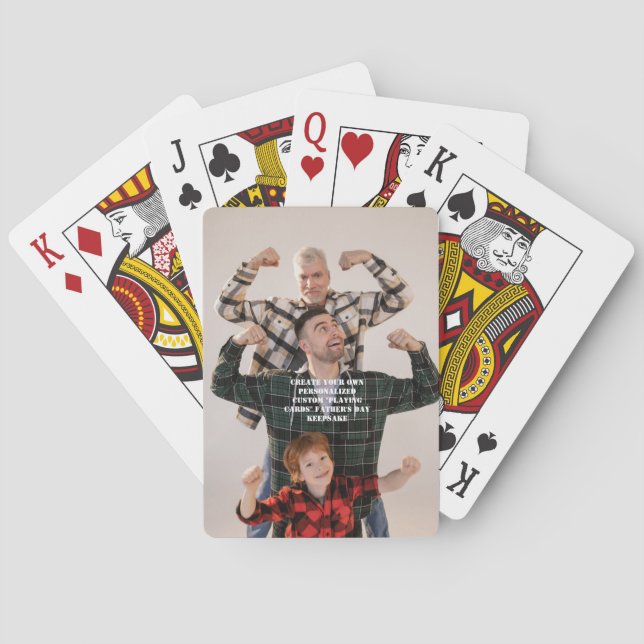 Vatertag Spielkarten - Custom Foto Poker (Rückseite)