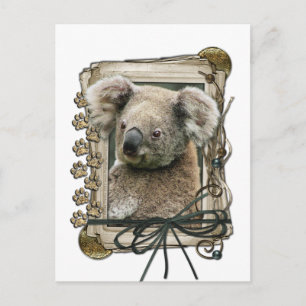 Vatertag - Steinpfähle - Koala Postkarte