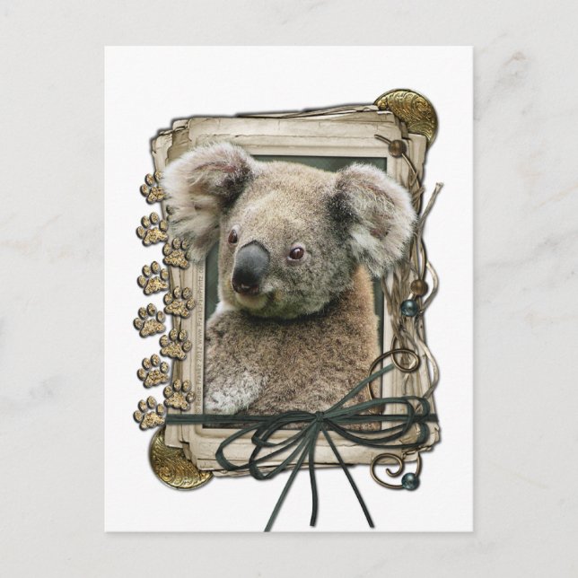 Vatertag - Steinpfähle - Koala Postkarte (Vorderseite)
