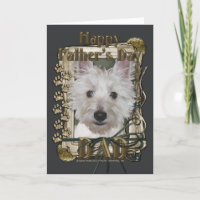 Vatertag - Steinpfähle - West Highland Terrier